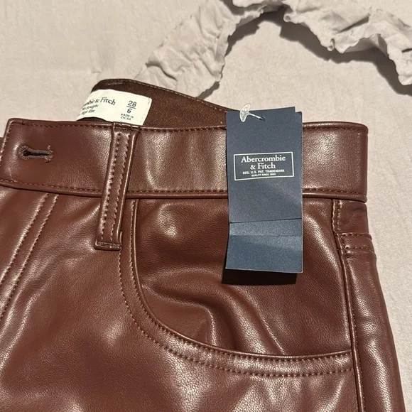NWT Abercrombie & Fitch Faux Leather Pants - Picture 3 of 7
